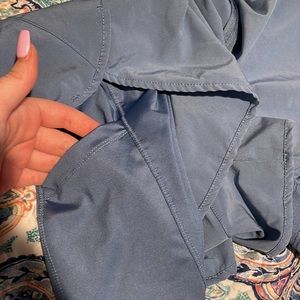 Blue running shorts